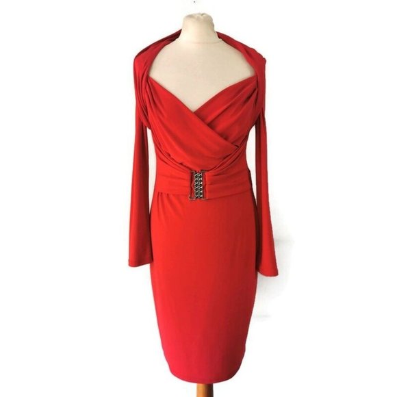 Joseph Ribkoff Dresses & Skirts - JOSEPH RIBKOFF Long Sleeve Shrug Fitted Cocktail Party Dress UK Size 10
